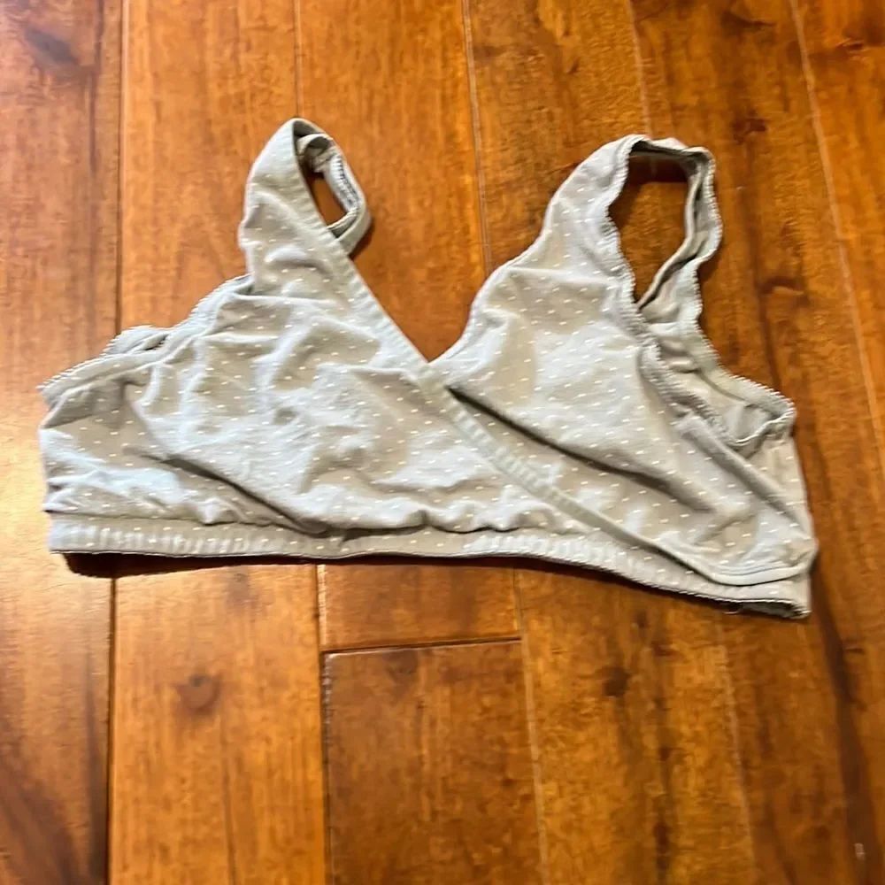 Motherhood Maternity Gray Polka Dot Nursing Bra